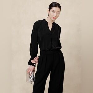 Banana Republic Volume Sleeve Blouse L